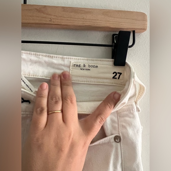 Rag & Bone Nina High Rise Ankle Cigarette Jeans White Size 27 - Picture 3 of 5